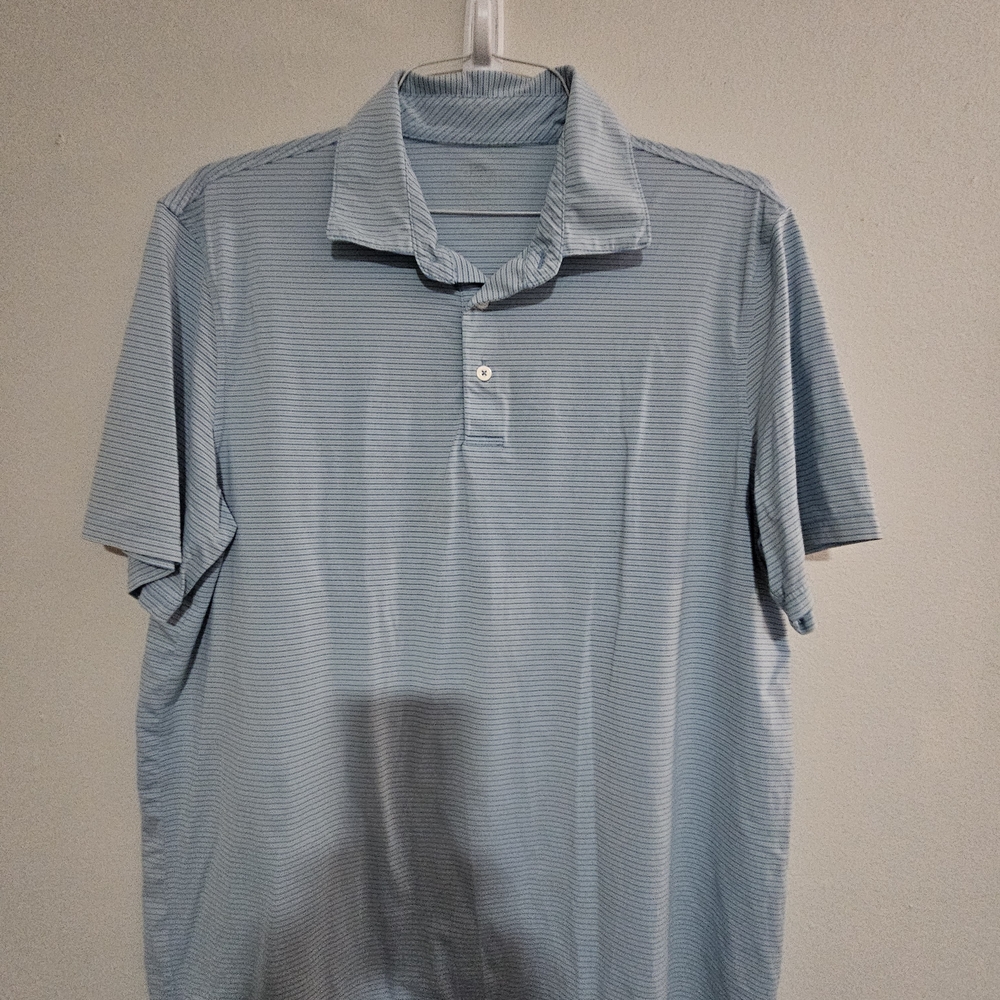 Southern Tide Light Blue Striped Polo